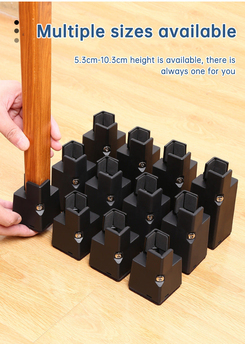 Adjustable Furniture Leg Risers for Extra Clearance