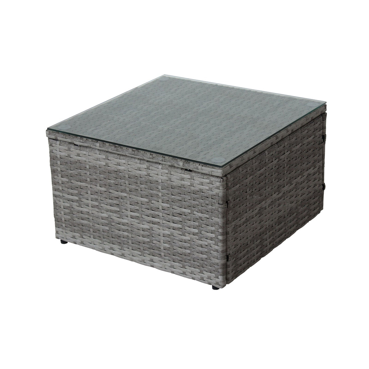Wicker Patio Sectional Sofa Set with Hidden Storage