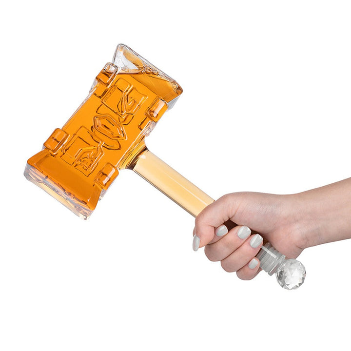 Hip Flask Hammer Decanter 400ml Glass Whiskey Flagon