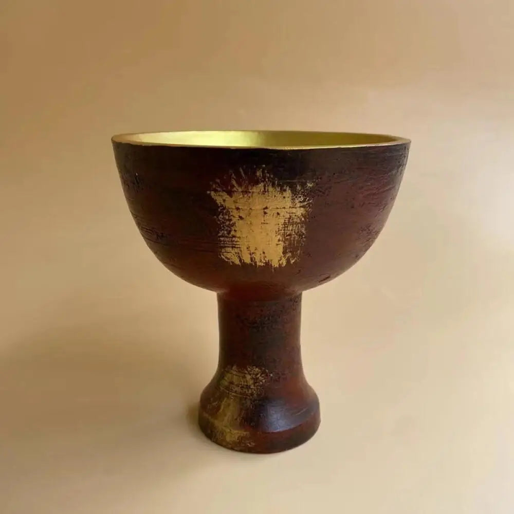 Holy Grail Cup Prop for Cosplay: Aged Gold Leaf Resin