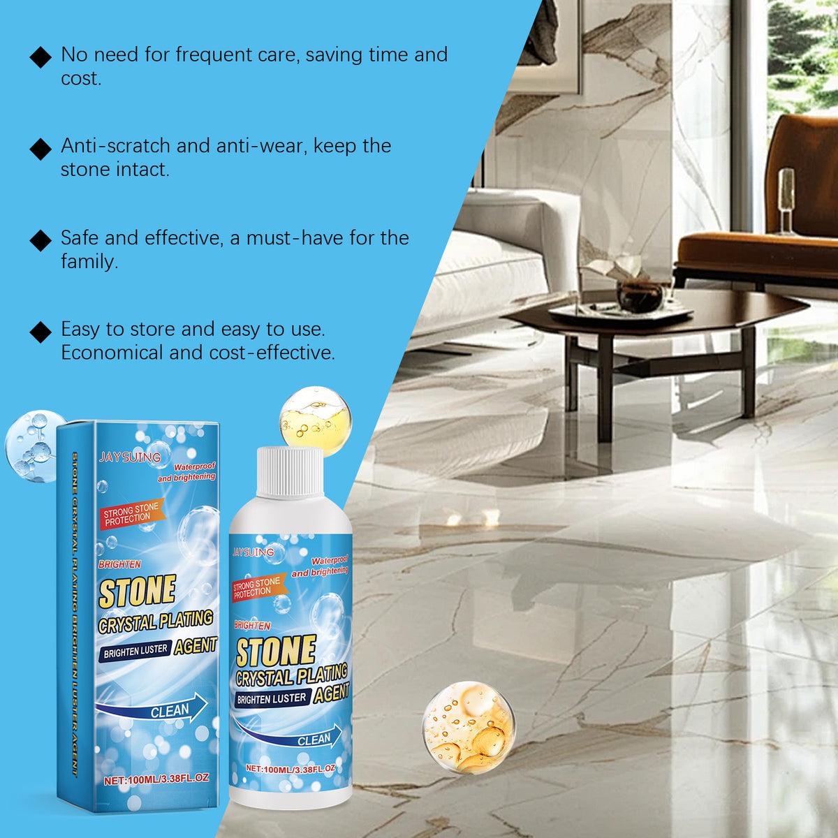 Stone Countertop Polish for Lasting Shine and Protection