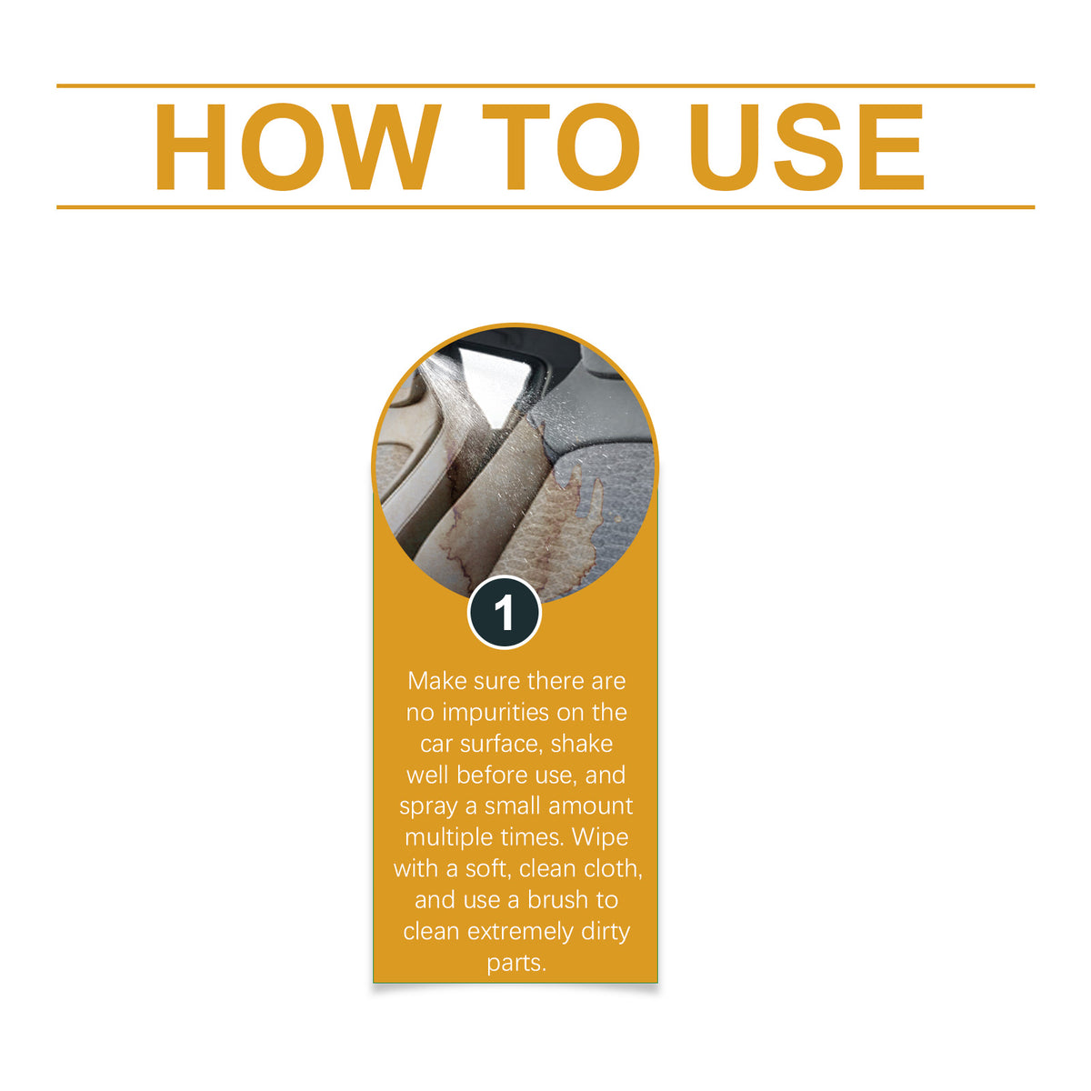 Car Interior Foam Cleaner for Stubborn Stains & Shine
