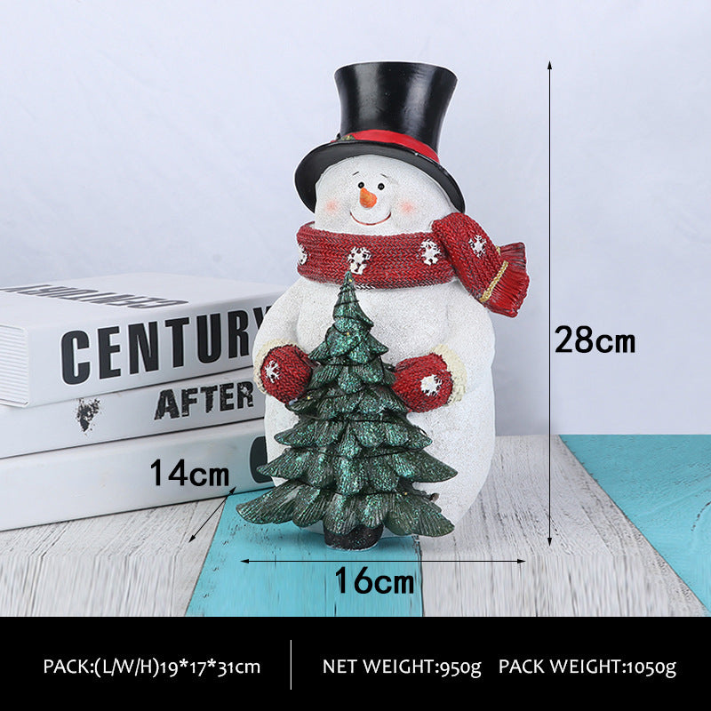 Christmas Snowman Decorations With Cozy LED Lights