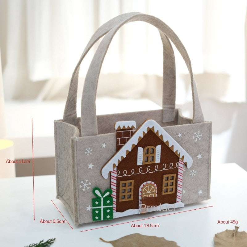 Christmas Felt Gift Bag for Festive Treats & Gifts