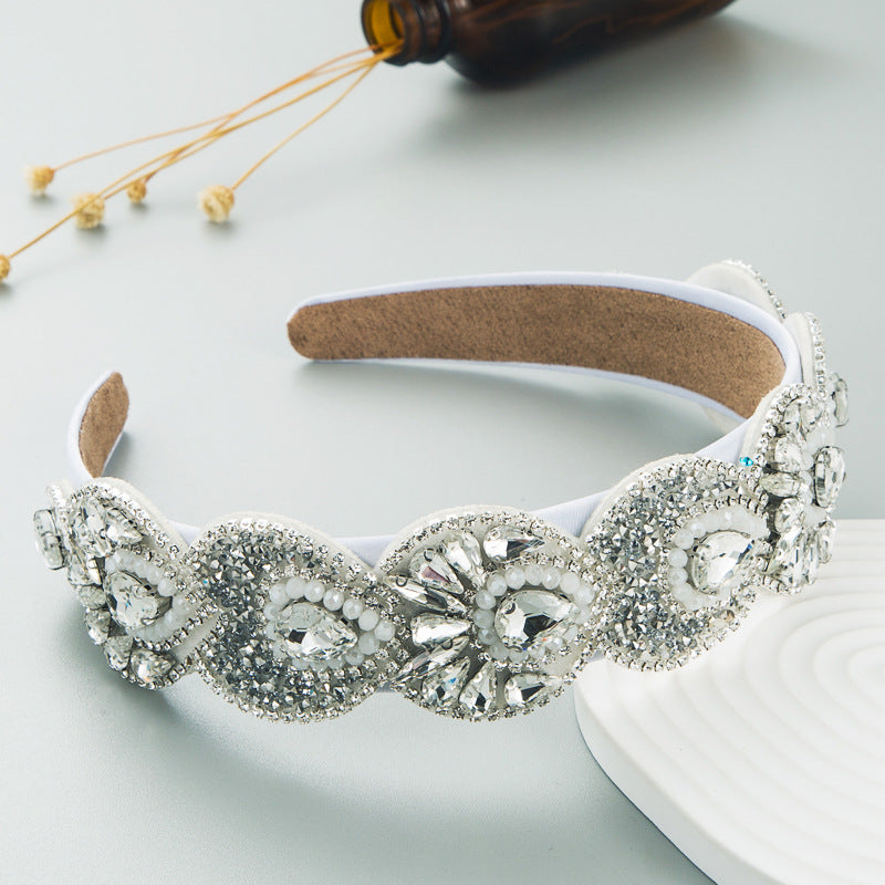 Crystal Hair Hoop Headband for Baroque Glamour Looks