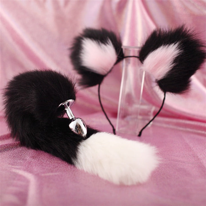 Cat Tail Costume Accessory Set With 40cm Matching Ears