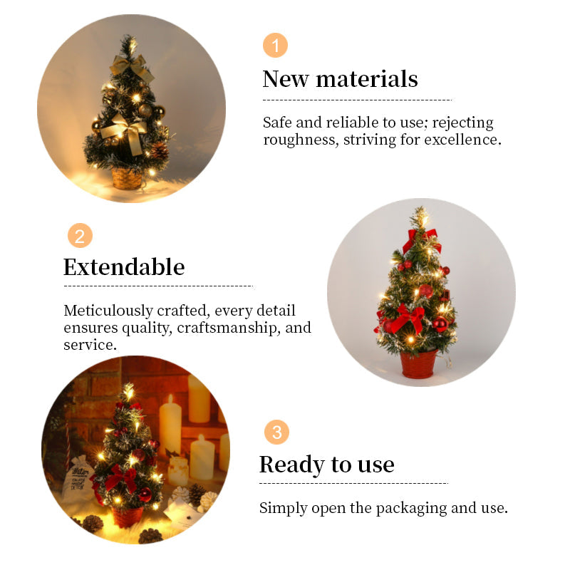 40cm LED Christmas Tree Night Light Tabletop Decor