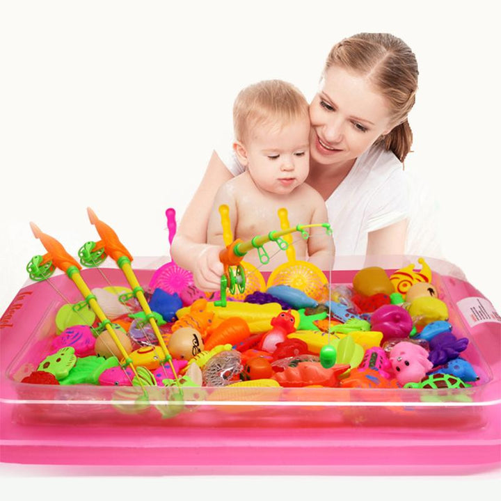 Magnetic Fishing Toy Set With Inflatable Pool for Kids