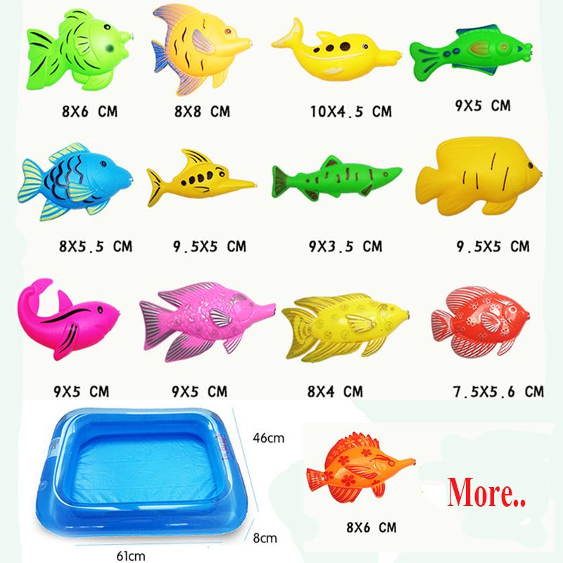 Magnetic Fishing Toy Set With Inflatable Pool for Kids