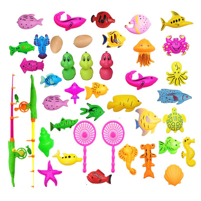Magnetic Fishing Toy Set With Inflatable Pool for Kids