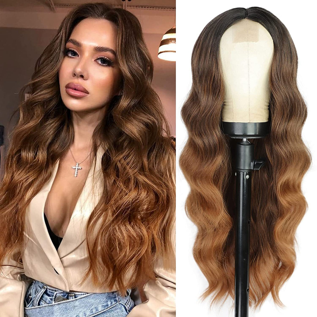 Long Wavy Lace Front Wig for Natural-Looking Glam