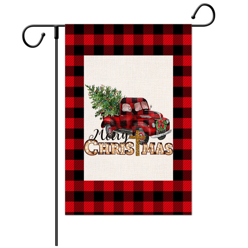 Double-Sided Christmas Garden Flag with Santa Design