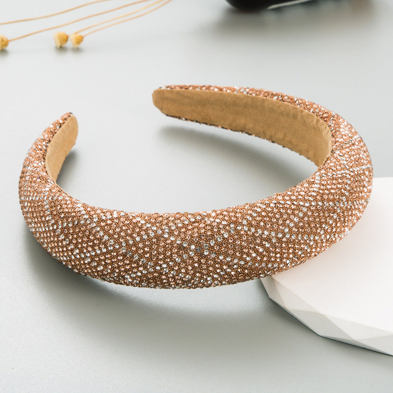 Padded Rhinestone Headband for Effortless Glamour