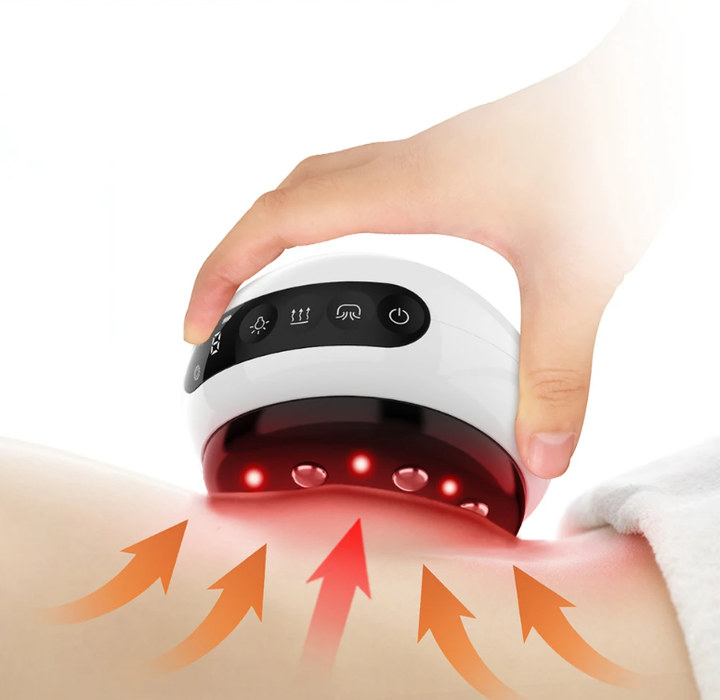 Gua Sha Cupping Therapy Device — Red Light & Heat, LCD