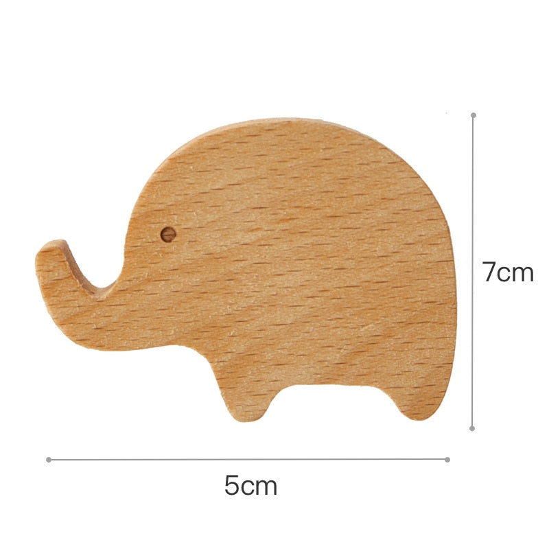 Kids' Wooden Animal Wall Hooks for Playful Storage