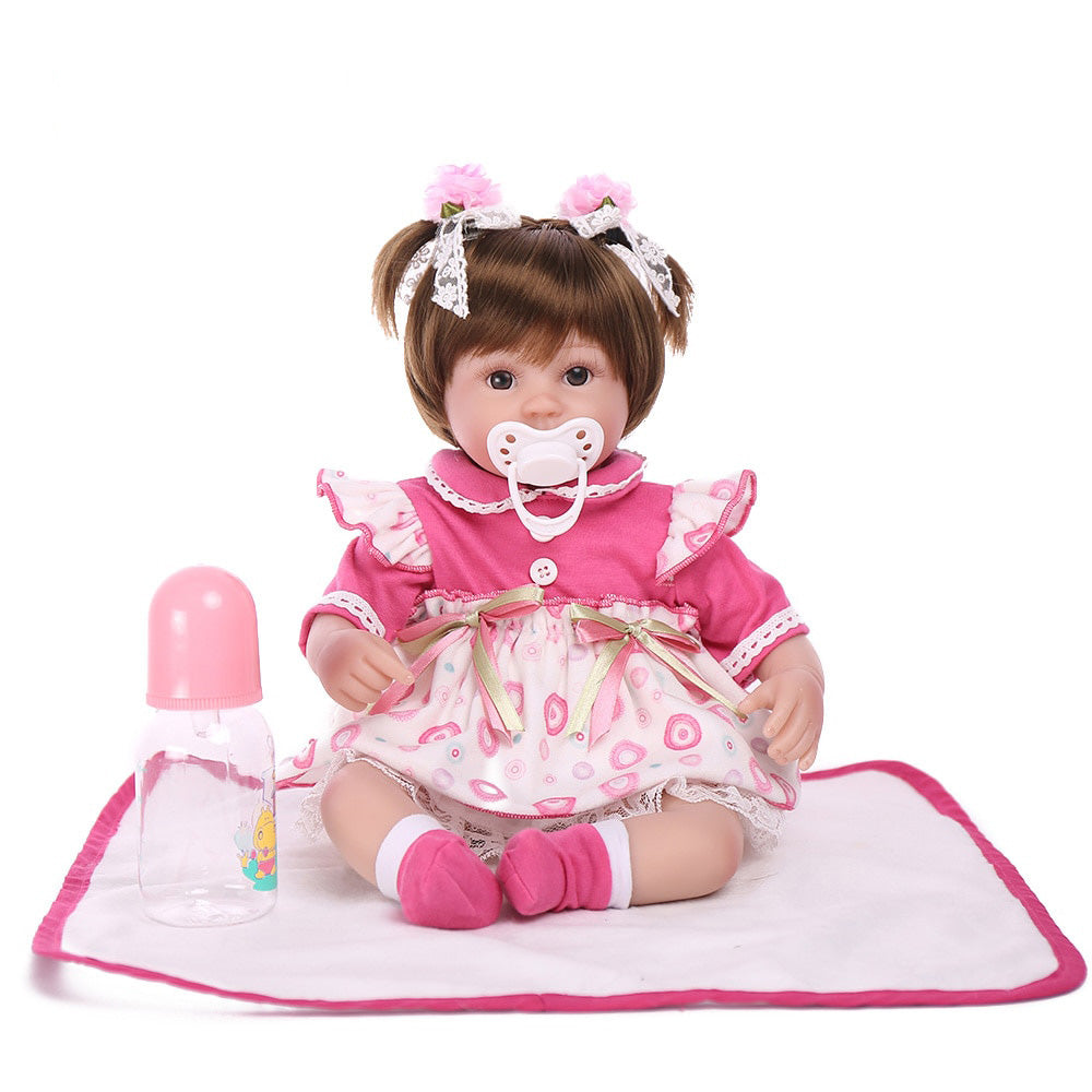 42 cm Soft Silicone Baby Doll for Imaginative Play