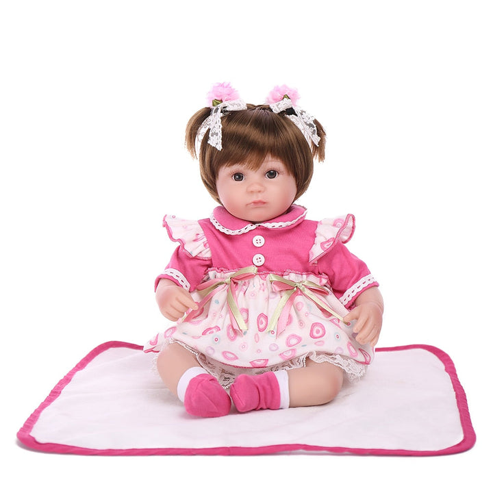 42 cm Soft Silicone Baby Doll for Imaginative Play