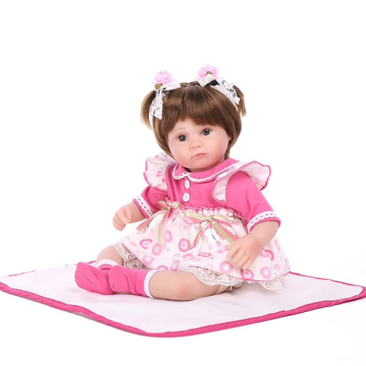 42 cm Soft Silicone Baby Doll for Imaginative Play