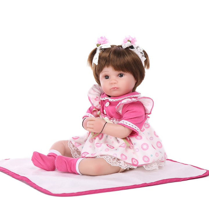 42 cm Soft Silicone Baby Doll for Imaginative Play