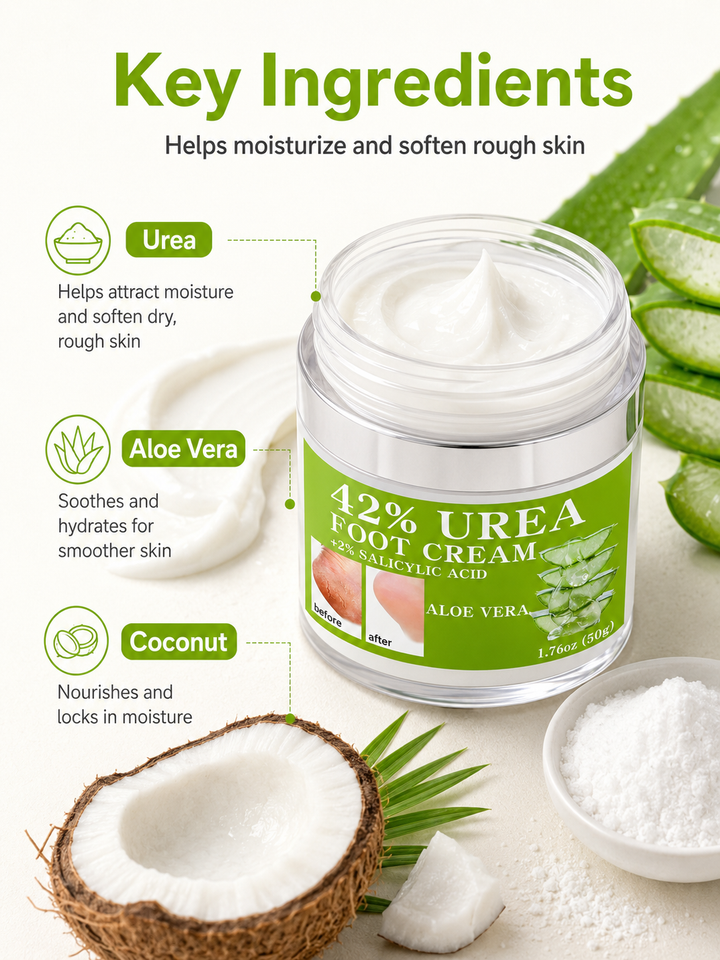 42% Urea Foot & Hand Cream for Cracked Heels | 50ml