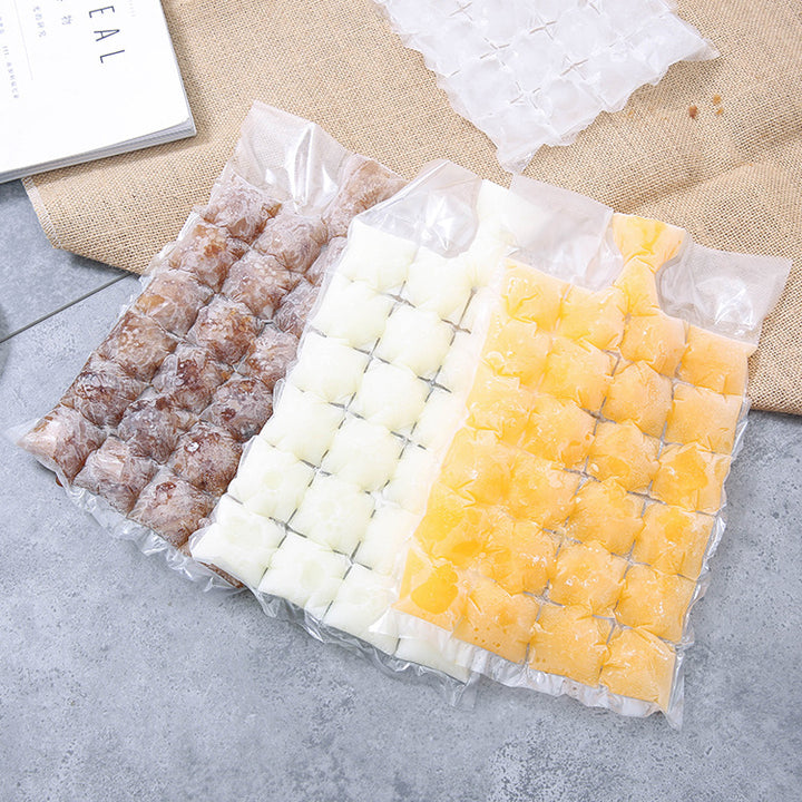 Disposable Ice Cube Bags, Self-Sealing Ice Trays