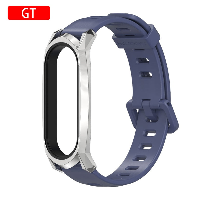 Xiaomi Mi Band 5 Strap With Metal Frame, Silicone Fit