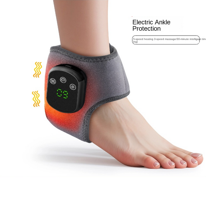 USB Heated Ankle Wrap with 5 Heat Levels and Massage