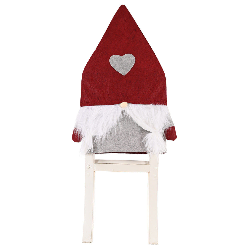 Christmas Chair Covers - Festive Gnome Table Decor