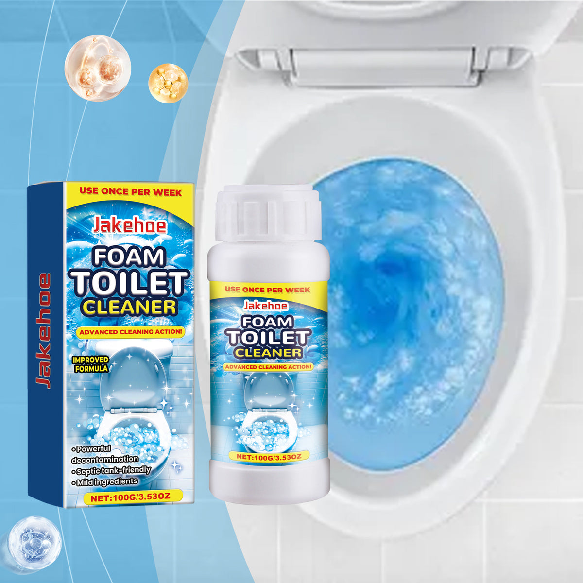 Foam Toilet Cleaner for Weekly Stain & Odor Control