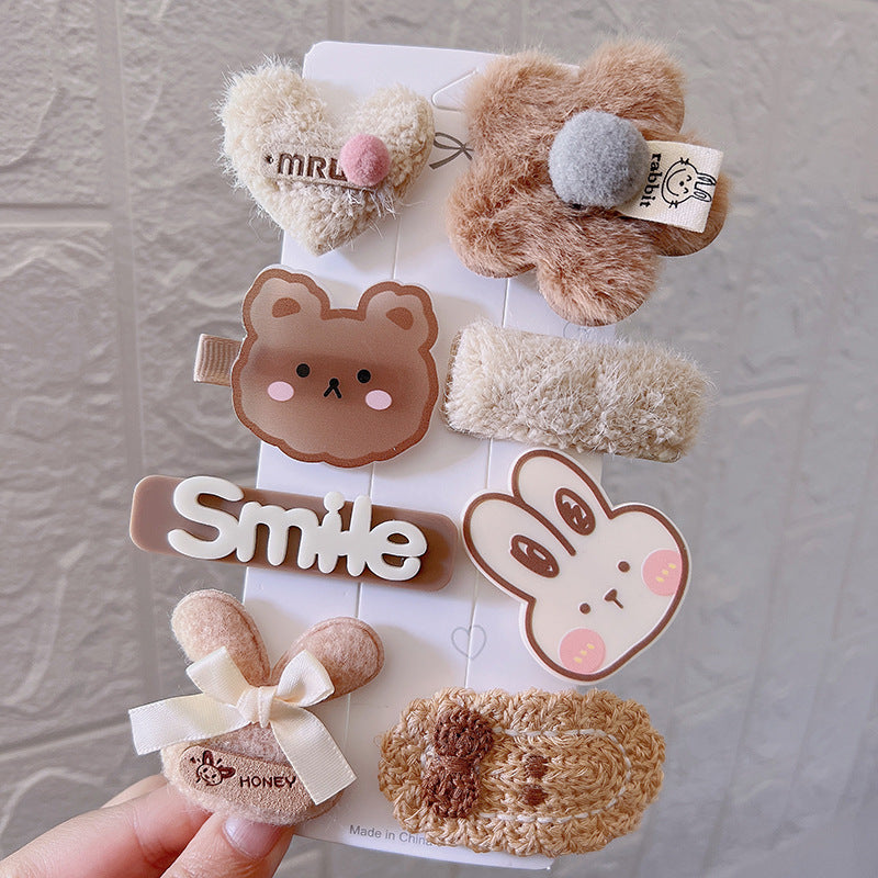 Plush Hair Clips for Girls | Cozy Autumn-Winter Style