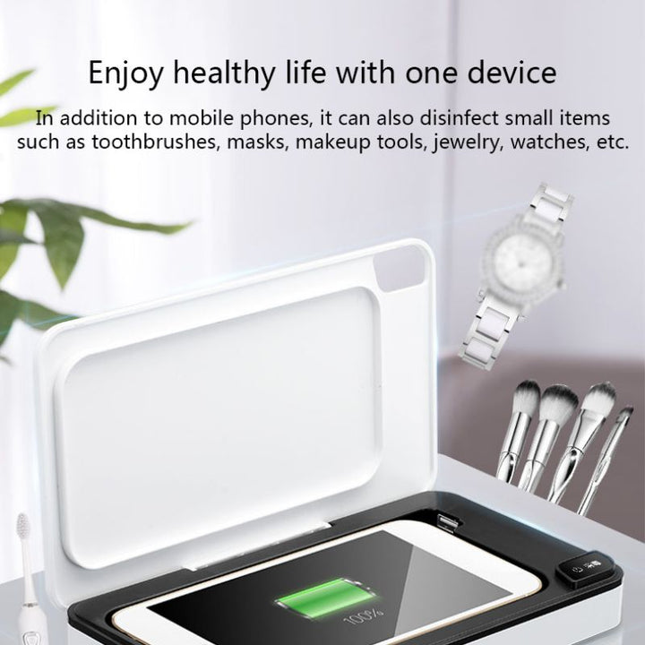 UV Phone Sanitizer & Wireless Charger — 99.99% Sterilization