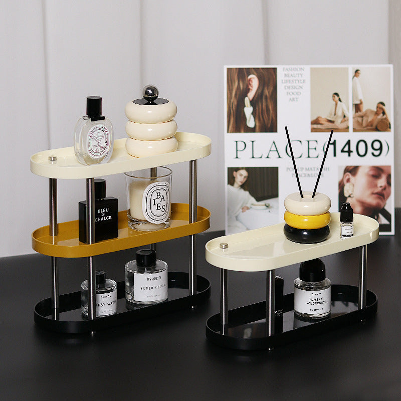 Nordic Oval Tiered Desk Organizer for Perfume and Candles