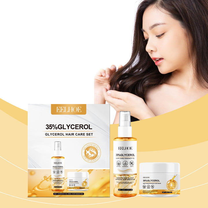 Glycerin Hair Care Set for Deep Moisture & Frizz Control