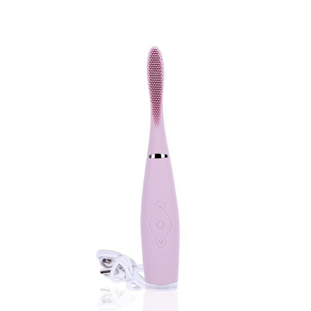 Silicone Sonic Electric Toothbrush, Waterproof IPX7