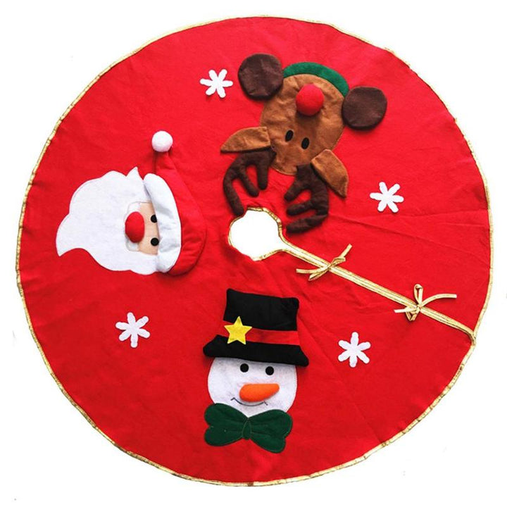 Christmas Tree Skirt with Festive Character Details