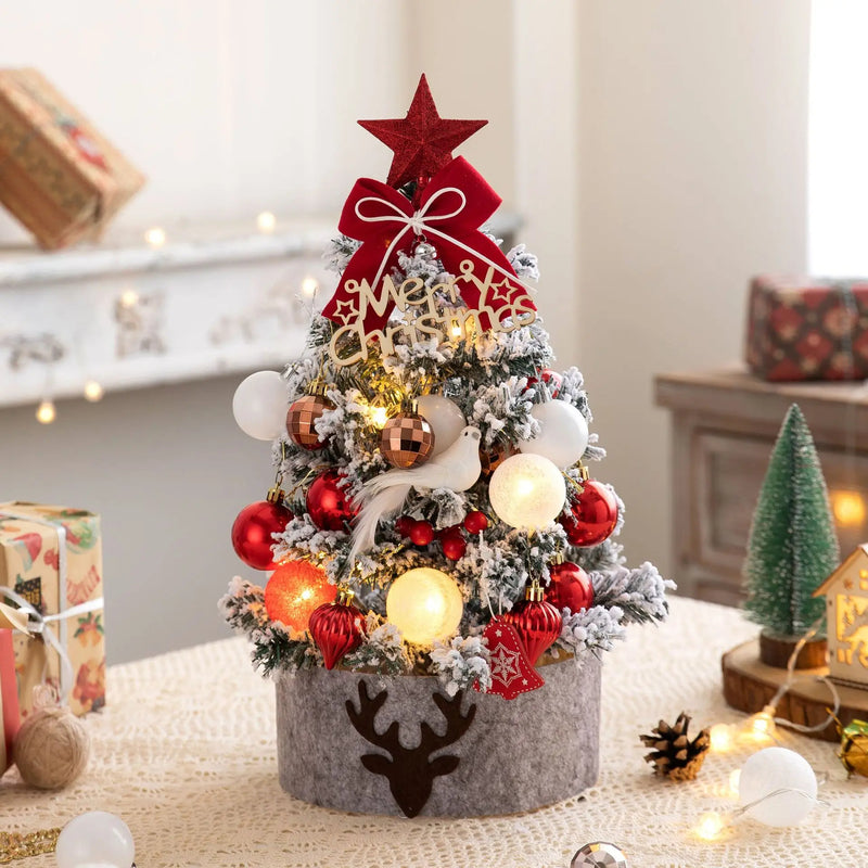 Mini Christmas Tree With Lights for Small-Space Cheer