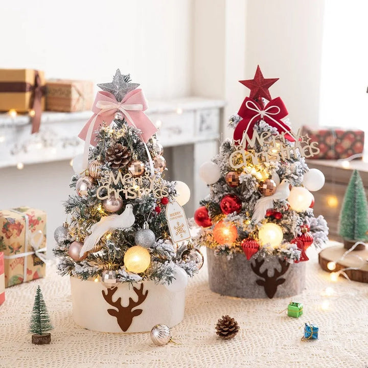 Mini Christmas Tree With Lights for Small-Space Cheer