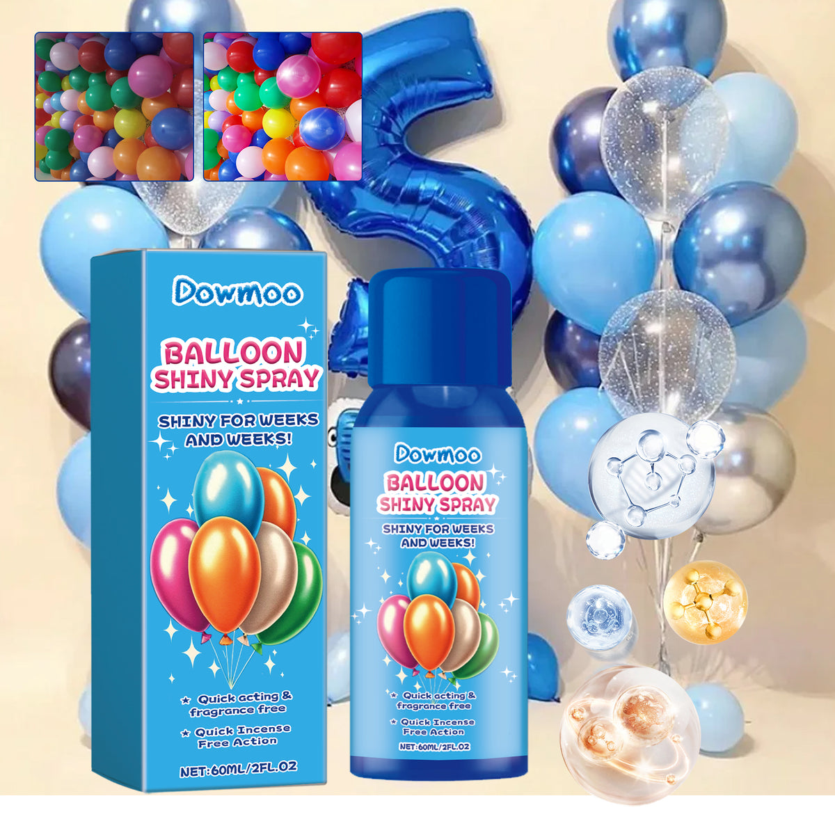Balloon Shiny Spray for Long-Lasting Gloss Appearance