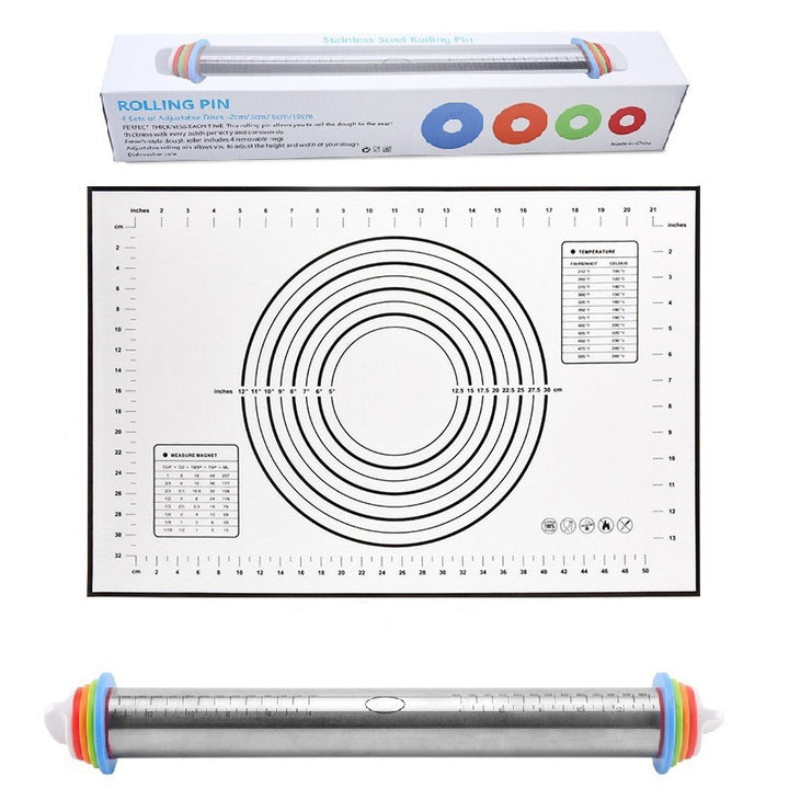 17-Inch Stainless Steel Rolling Pin for Even Dough