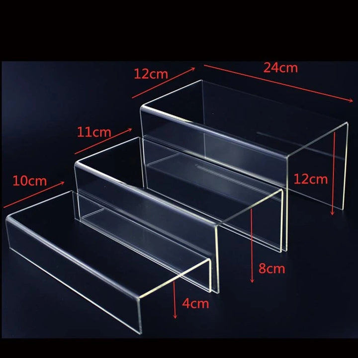 Clear Acrylic 3-Tier Shoe Display Stand for Shelves