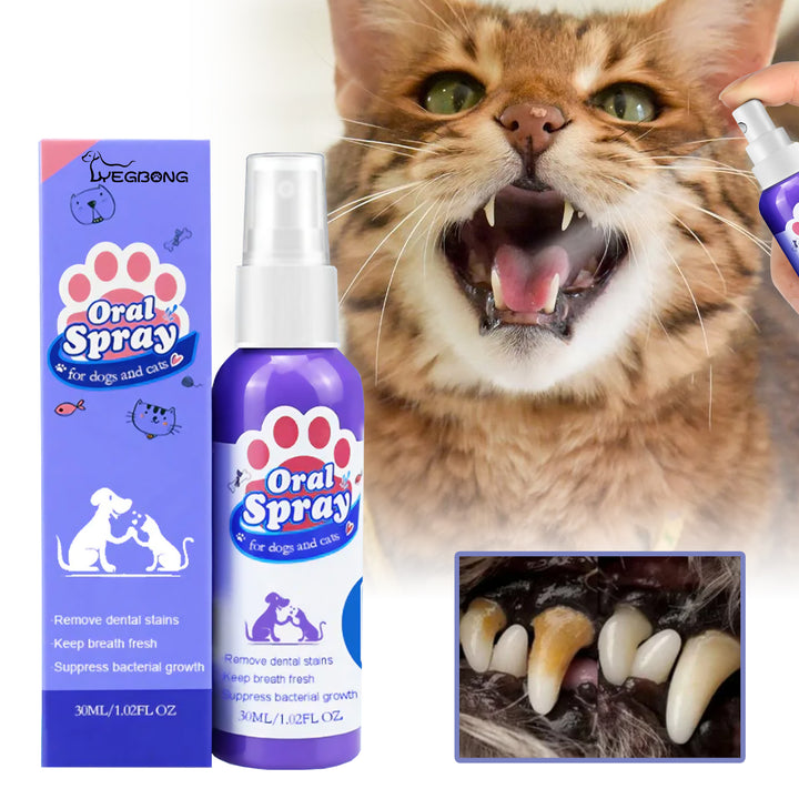 Pet Dental Spray for Dogs & Cats, Fresh Breath Care