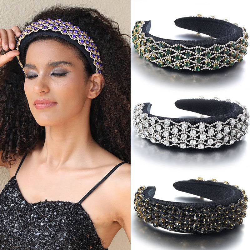 Rhinestone Headband for Glamorous Evening Occasion Styling