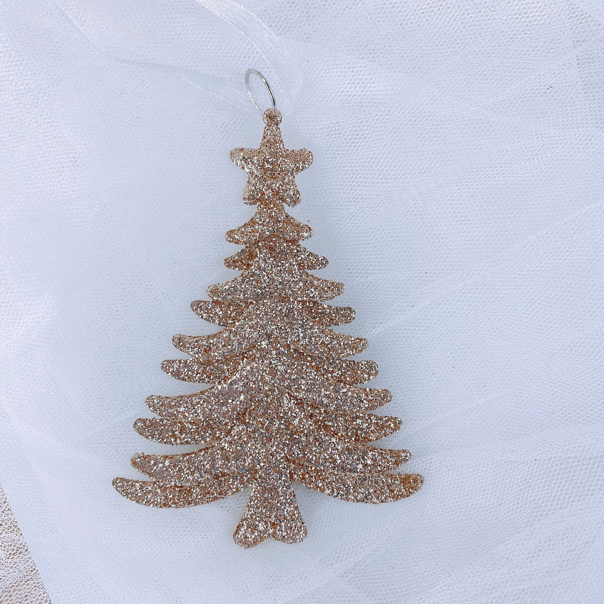 Christmas Tree Ornaments for Elegant Snowy Sparkle