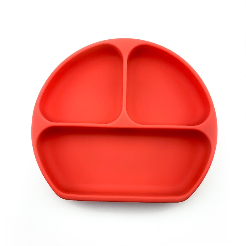 Silicone Divided Toddler Plate for Less Messy Meals