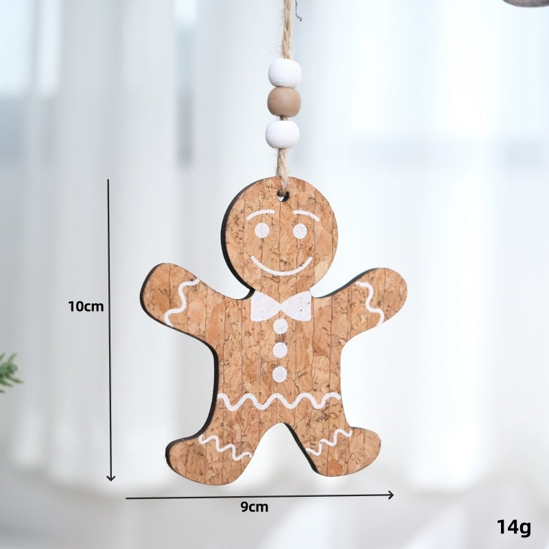 Rustic Wood Christmas Ornament Set of 4 Farmhouse Tree Decor