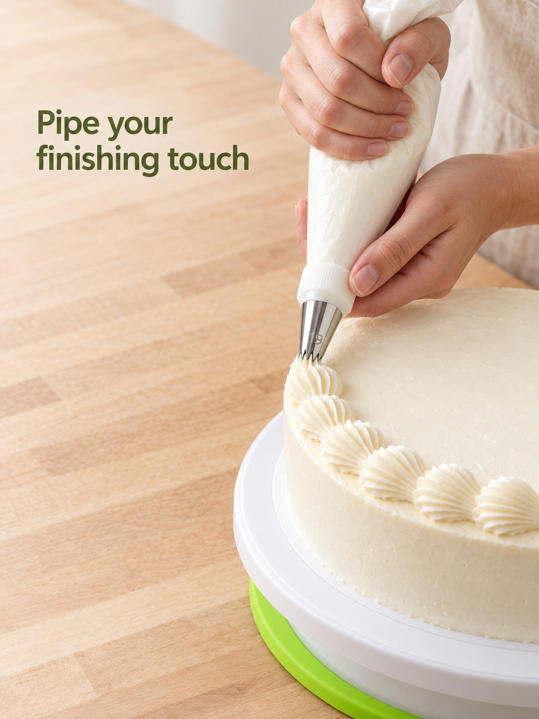 46-Piece Cake Decorating Kit with Turntable & Tips