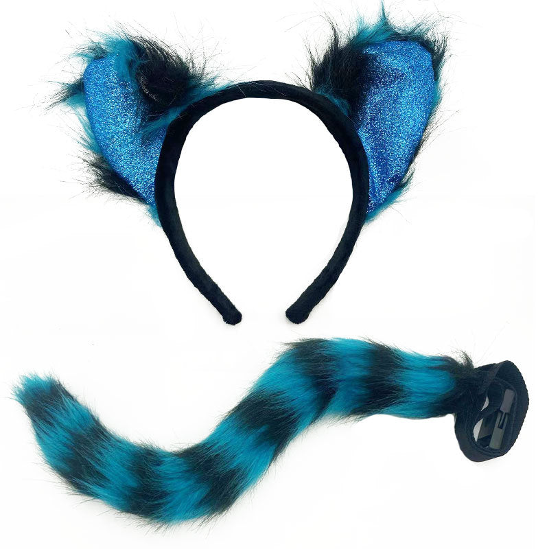 Fox Wolf Ears Headband and Tail Halloween Costume Set