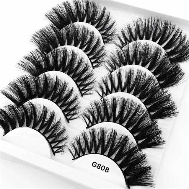 False Eyelashes: Dramatic 3D Volume, 5 Lash Styles