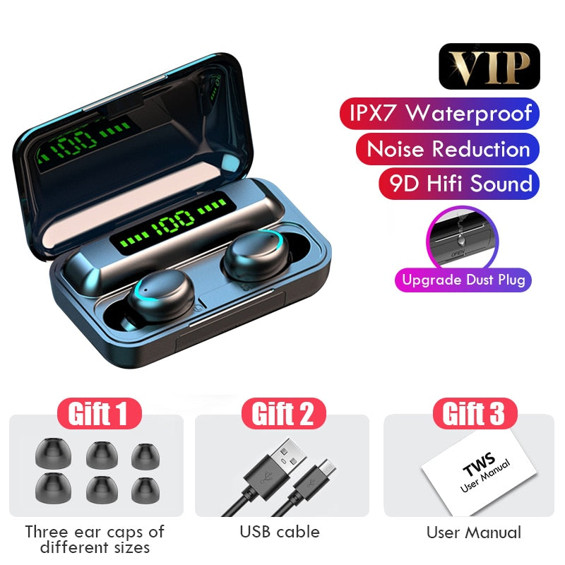 Wireless Earbuds with Charging Case & Phone Charger