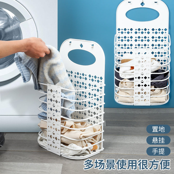 Collapsible Laundry Hamper, Wall Mount or Floor Standing
